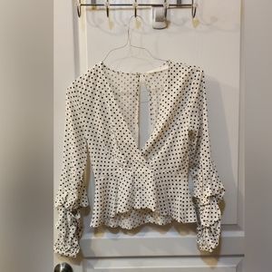 Astr, The label Polka Dot Blouse, Size XS